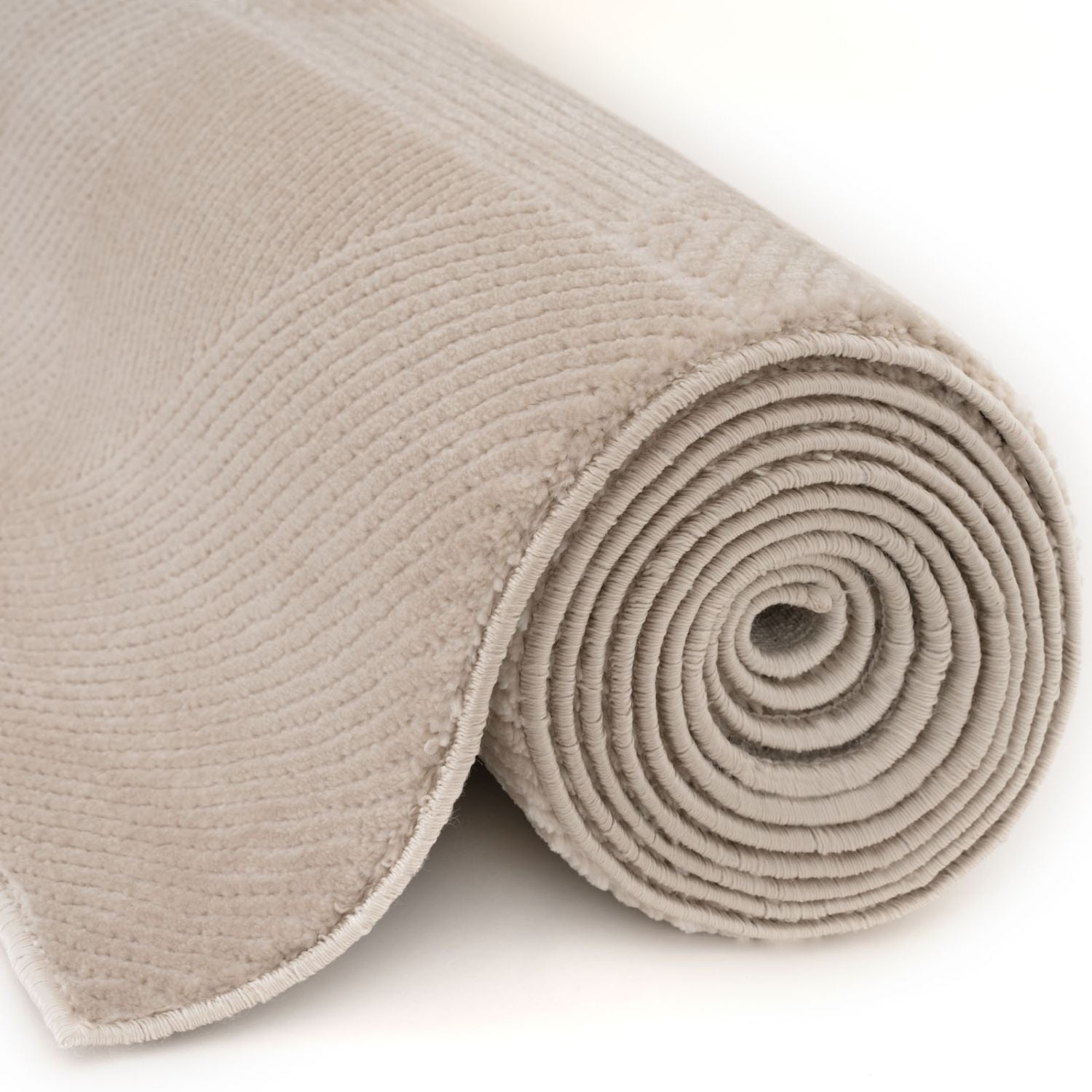 Carmel Beige Rug Abstract Polyester Cream Modern