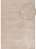 Carmel Beige Rug Abstract Polyester Cream Modern