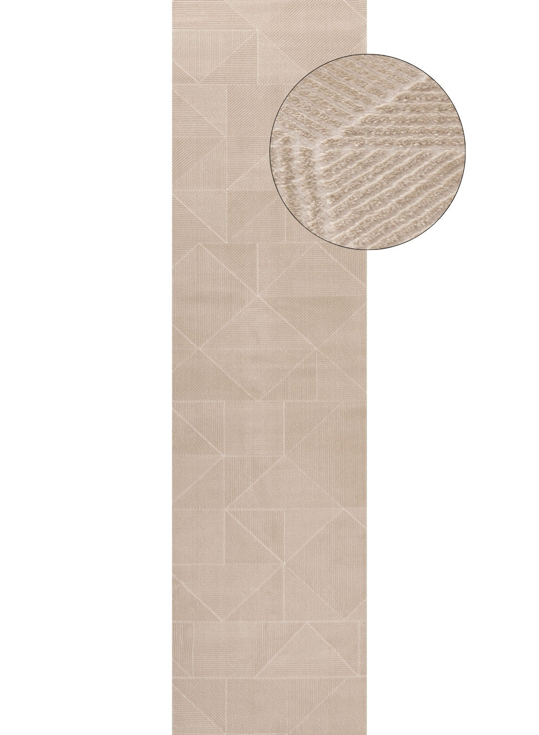 Carmel Beige Rug Abstract Polyester Cream Modern