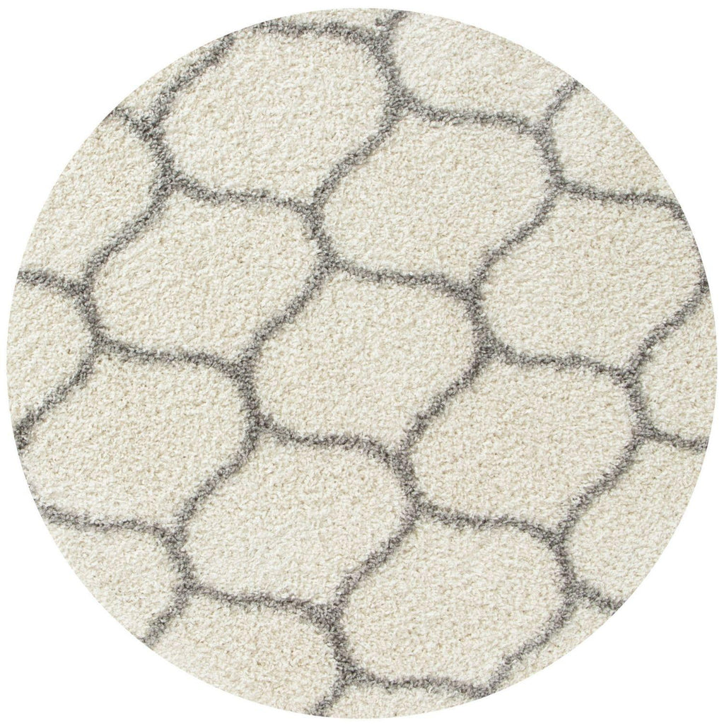 Moroccan Ivory Shaggy Rug