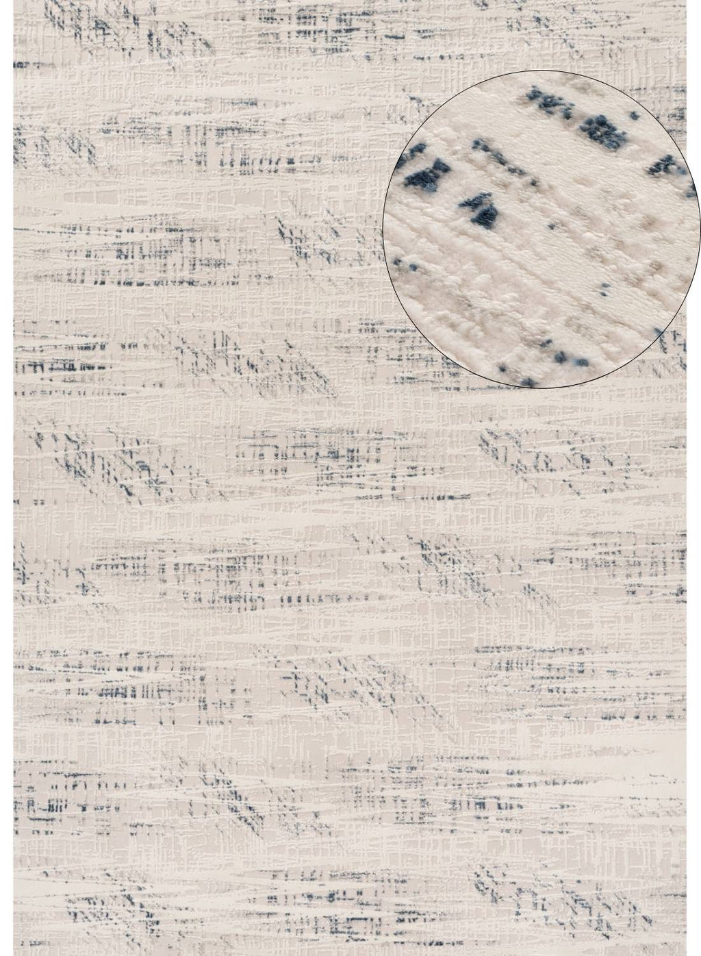 Carmel Cream-Blue Abstract Rug
