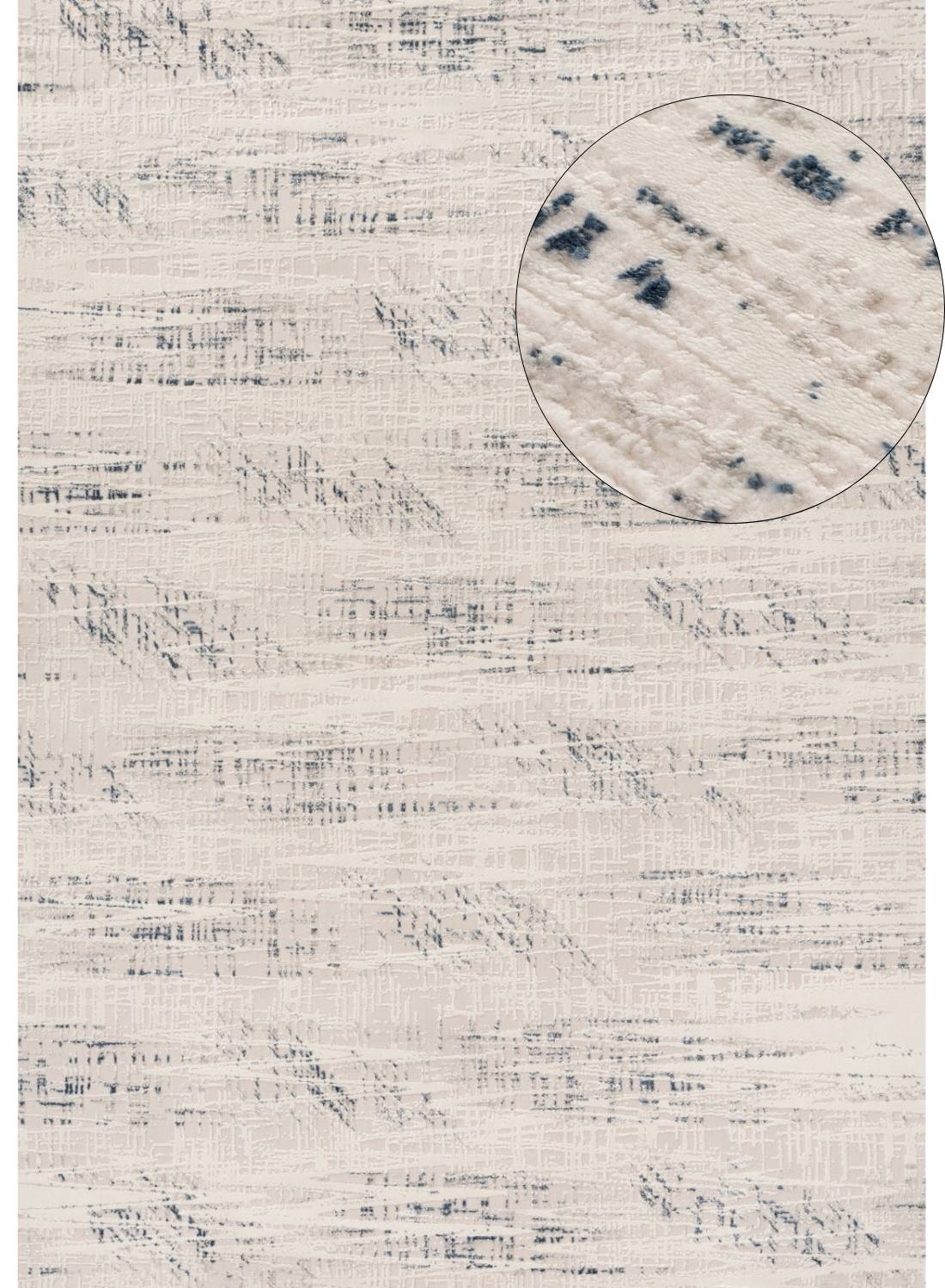 Carmel Cream-Blue Abstract Rug