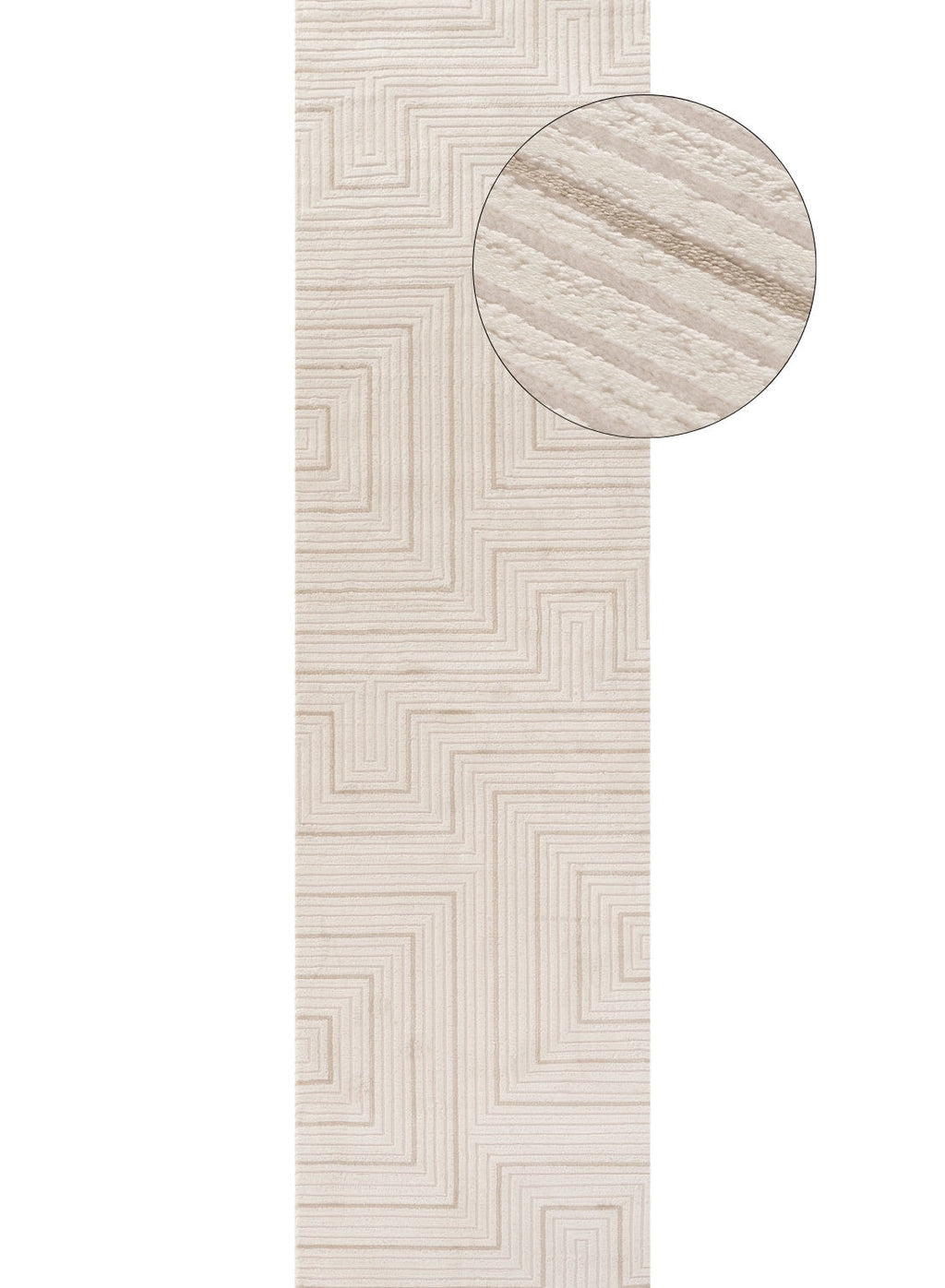 Carmel Cream-Beige Geometric Rug