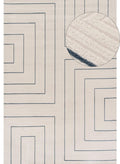 Carmel Cream-Blue Geometric Rug