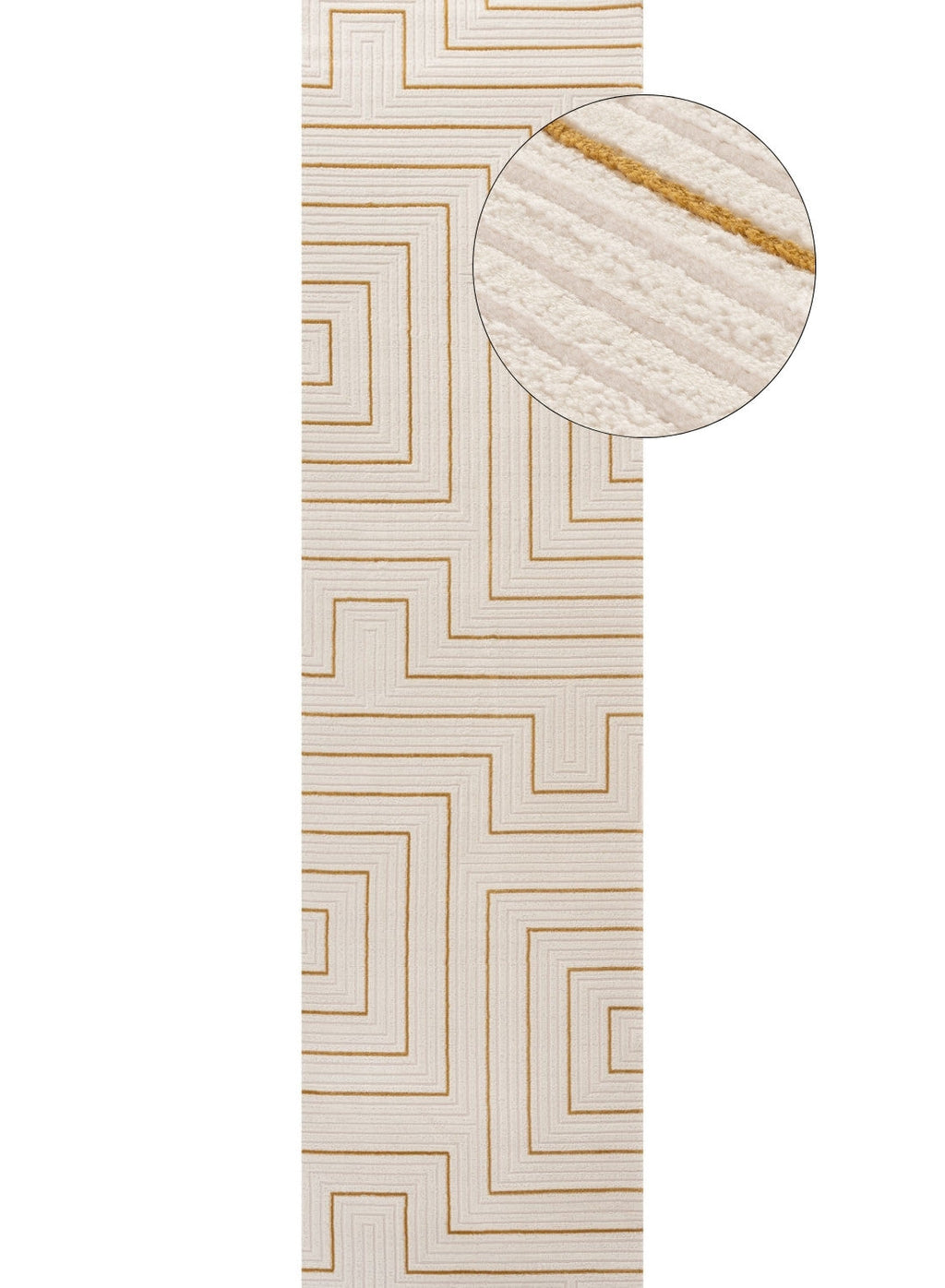 Carmel Cream-Gold Geometric Rug