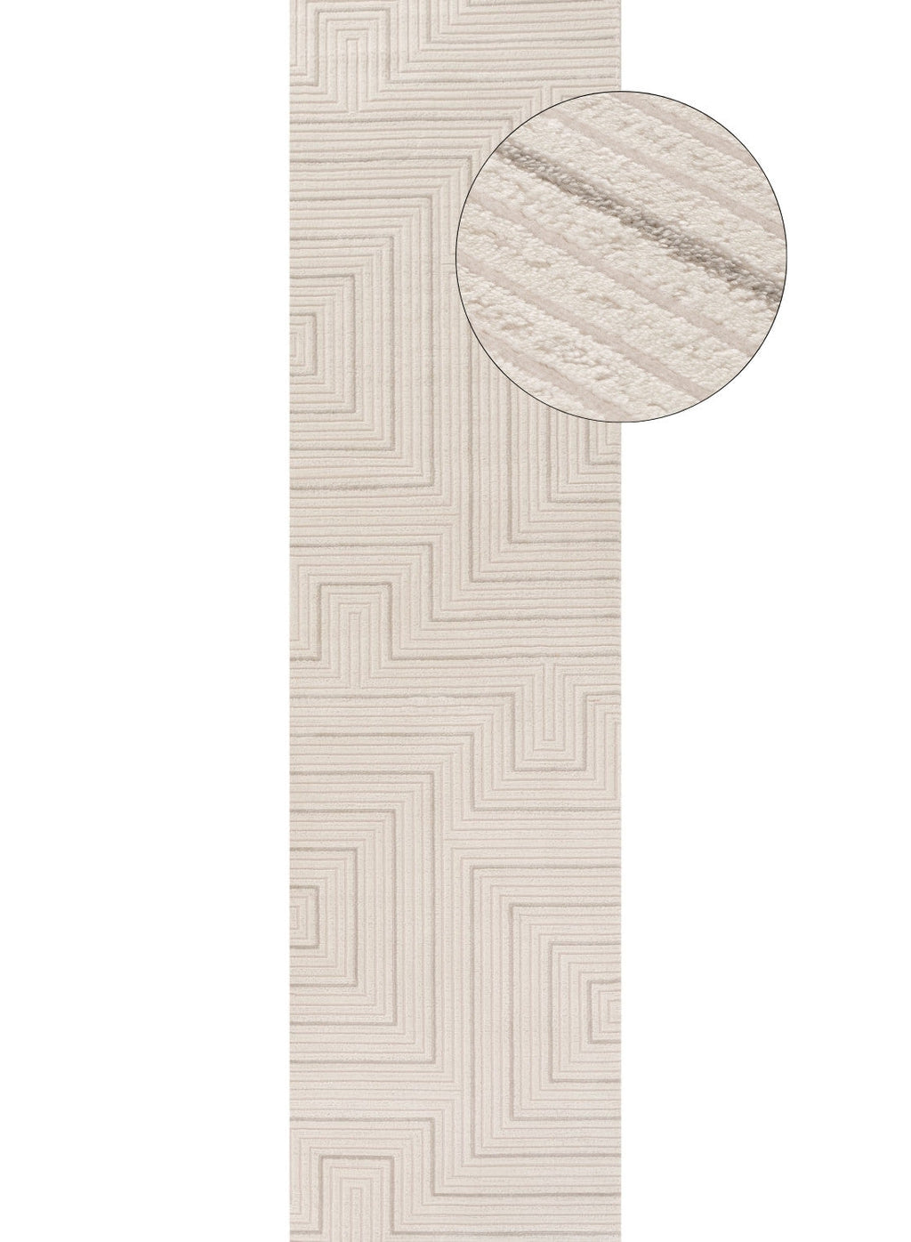 Carmel Cream-Grey Geometric Rug
