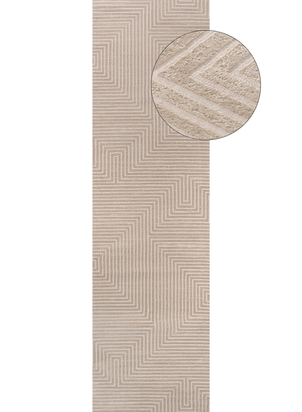 Carmel Beige-Cream Geometric Rug