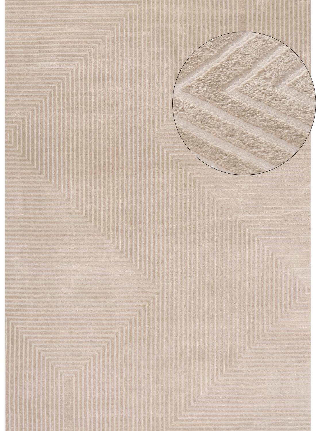 Carmel Beige-Cream Geometric Rug