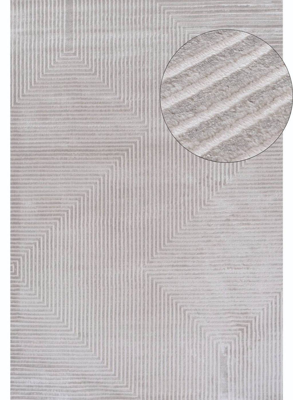 Carmel Grey-Cream Geometric Rug
