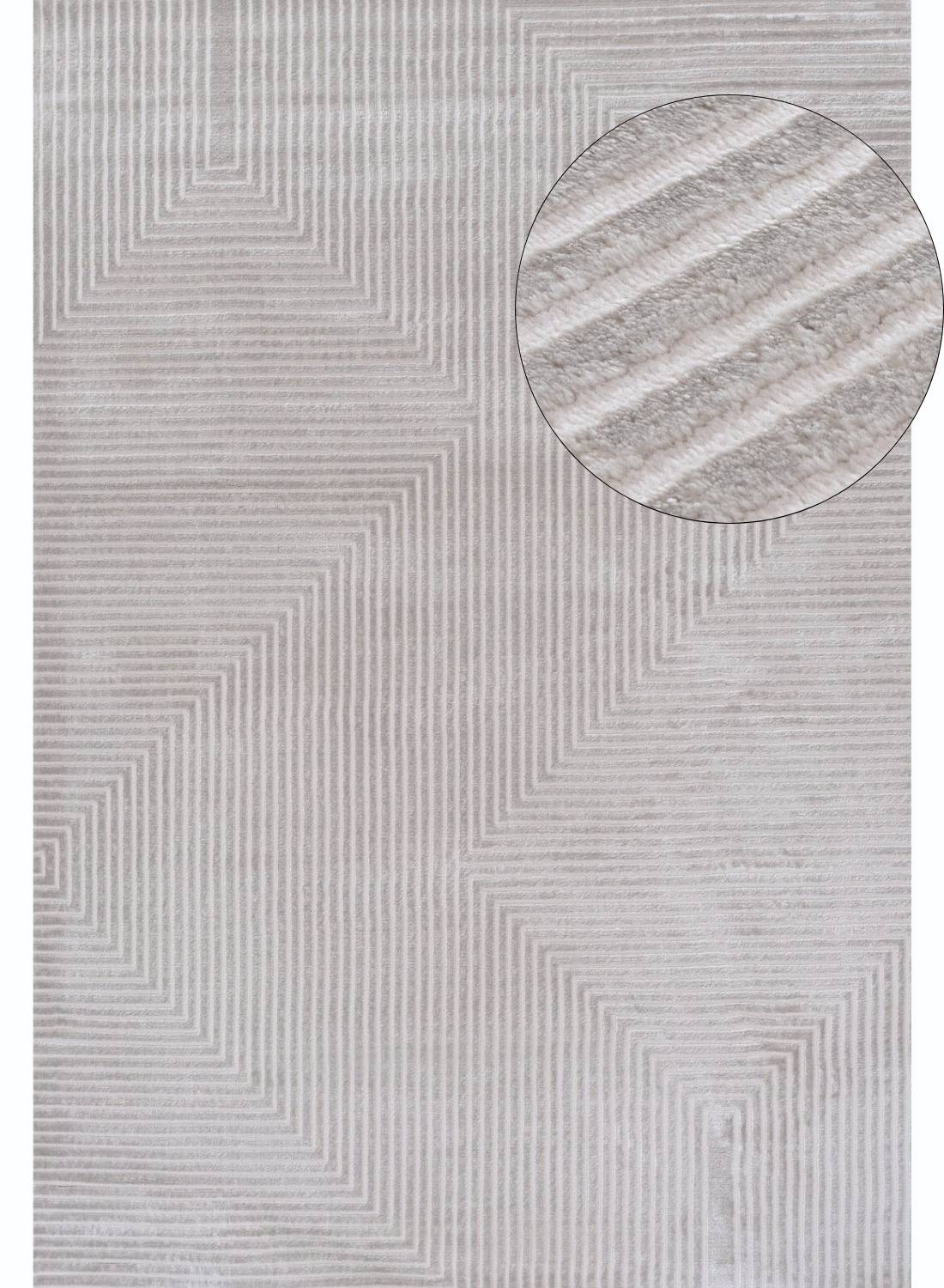 Carmel Grey-Cream Geometric Rug