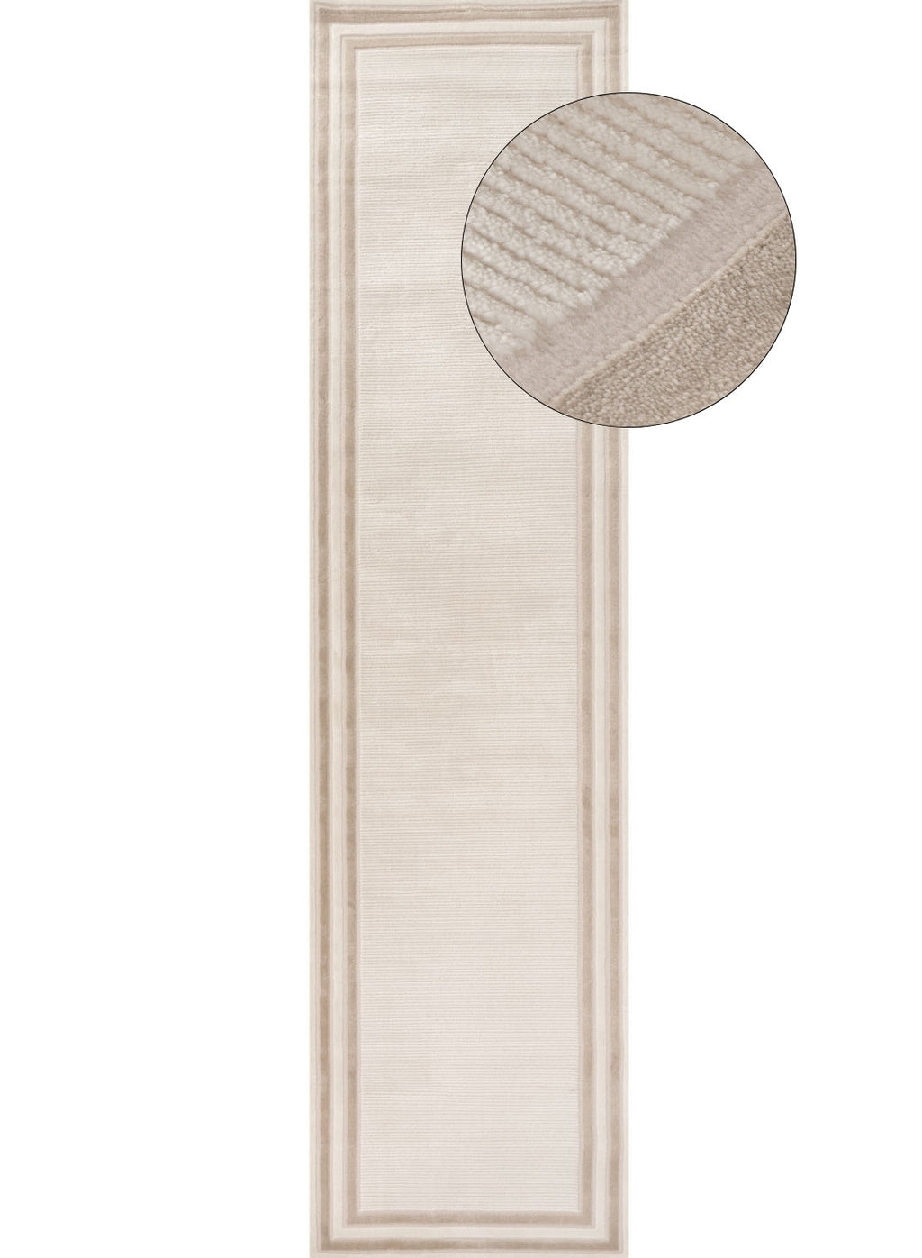 Carmel Cream-Beige Bordered Rug