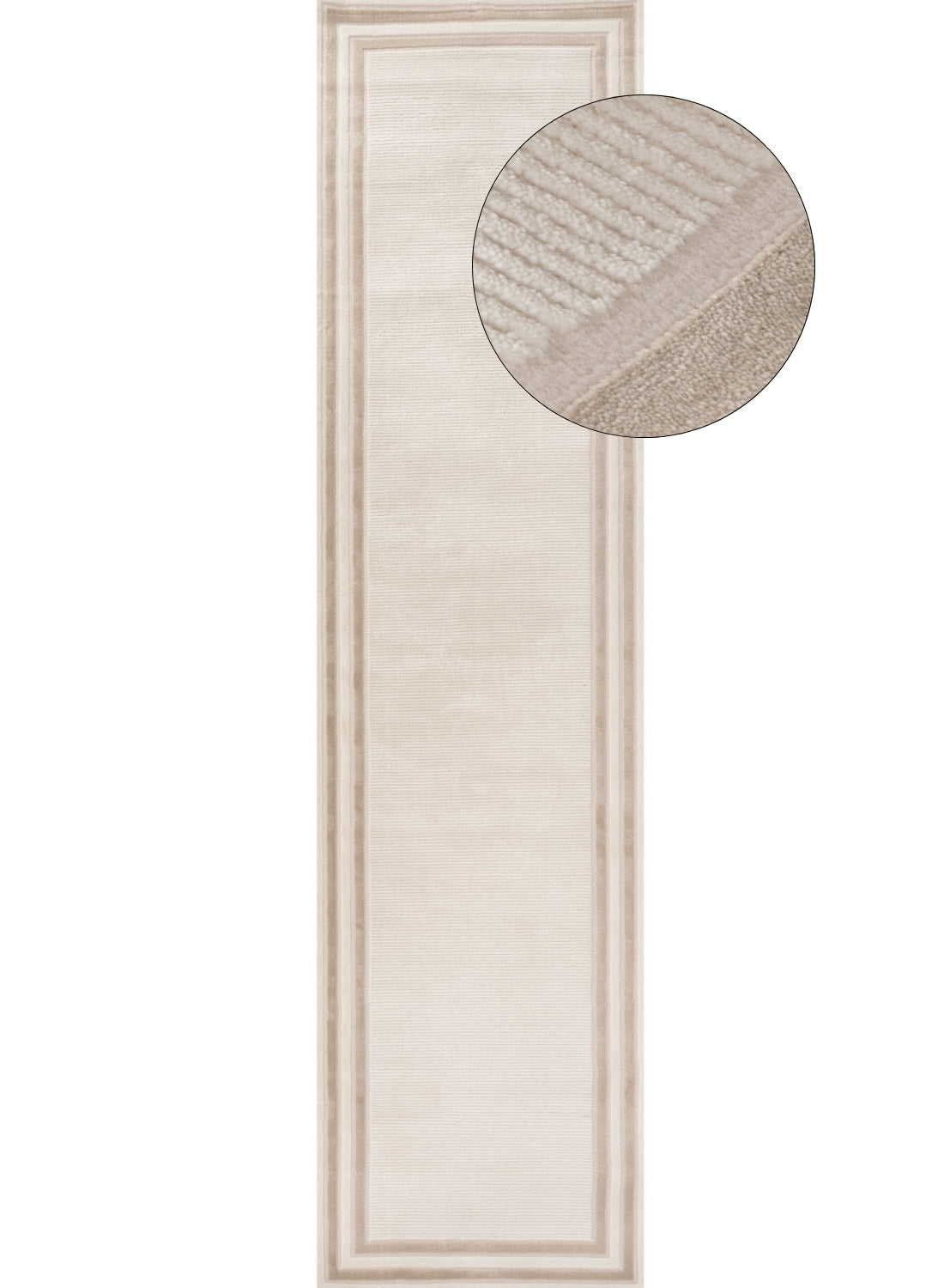 Carmel Cream-Beige Bordered Rug