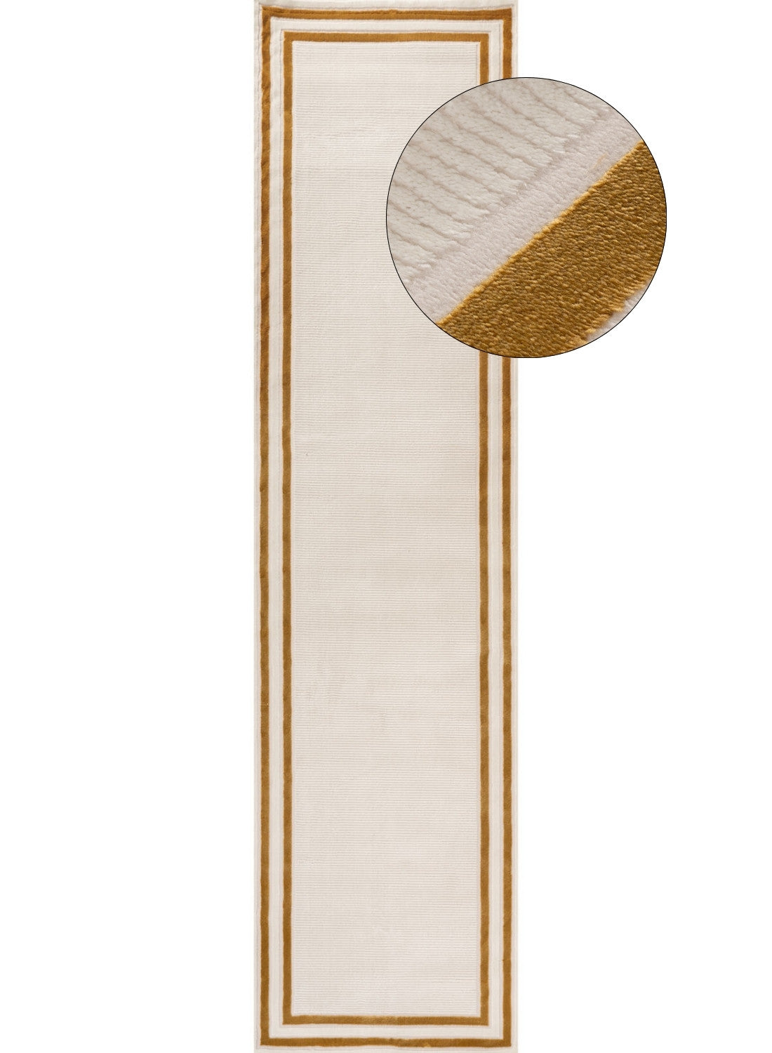 Carmel Cream-Gold Bordered Rug