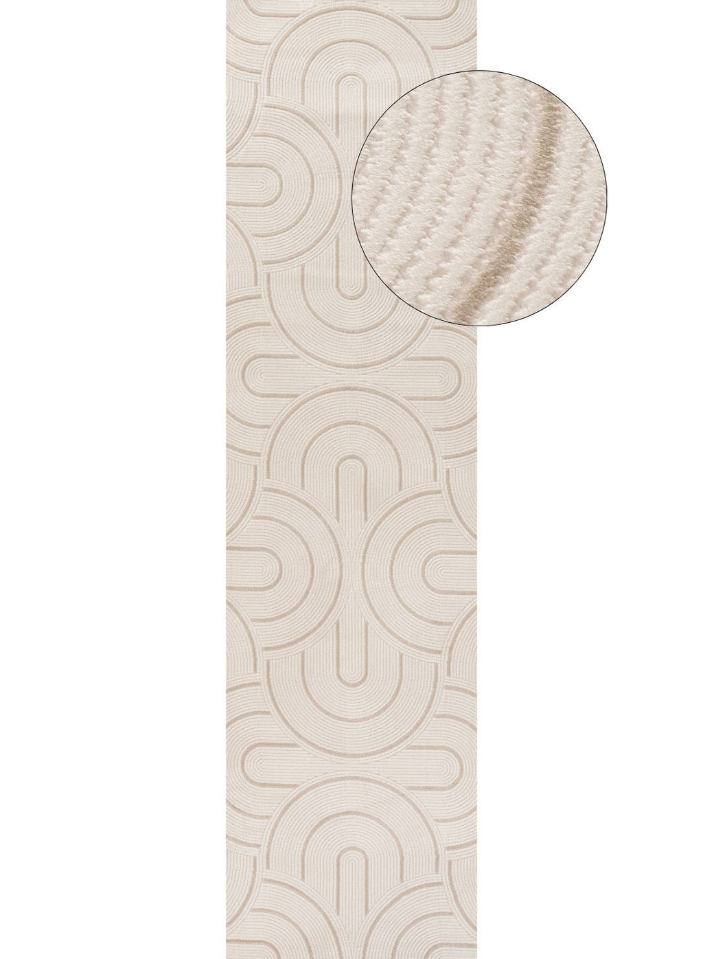 Carmel Cream-Beige Geometric Rug