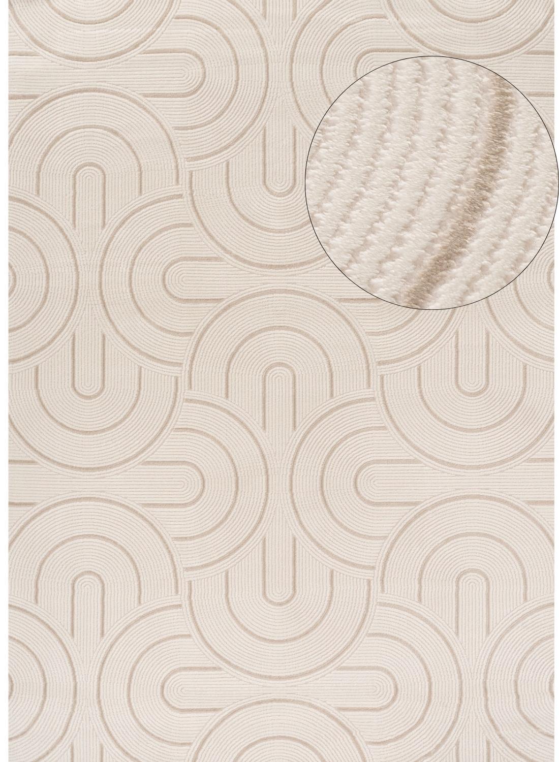 Carmel Cream-Beige Geometric Rug