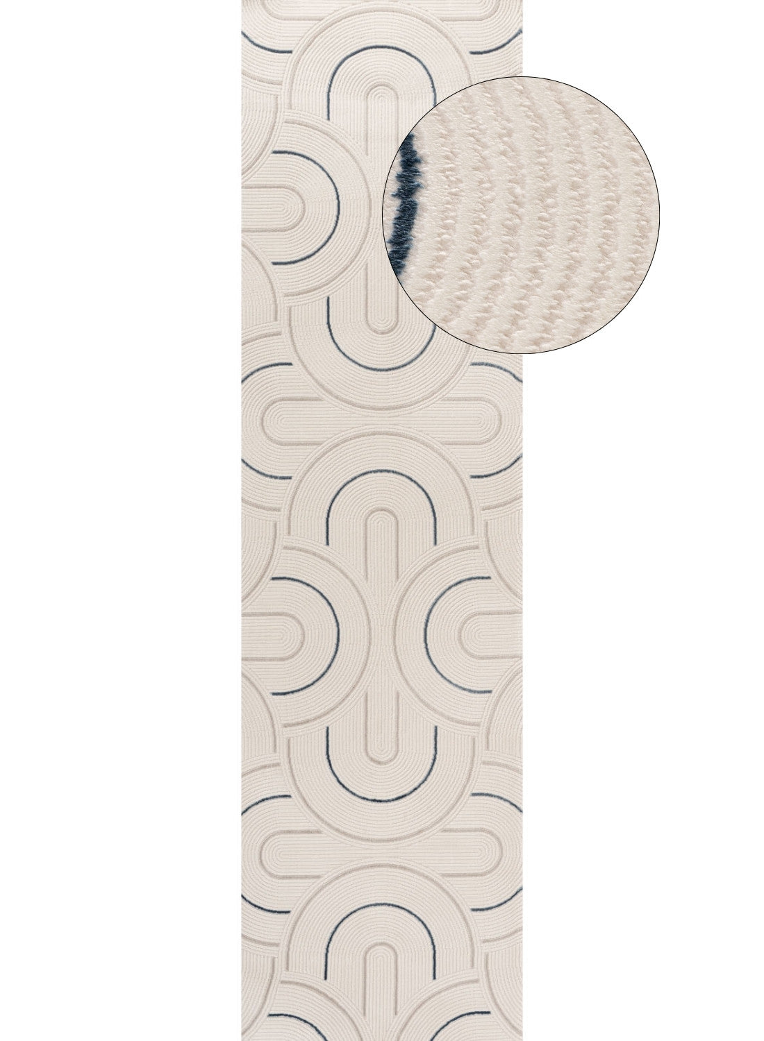 Carmel Cream-Blue Geometric Rug