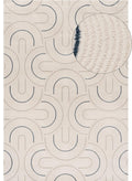 Carmel Cream-Blue Geometric Rug