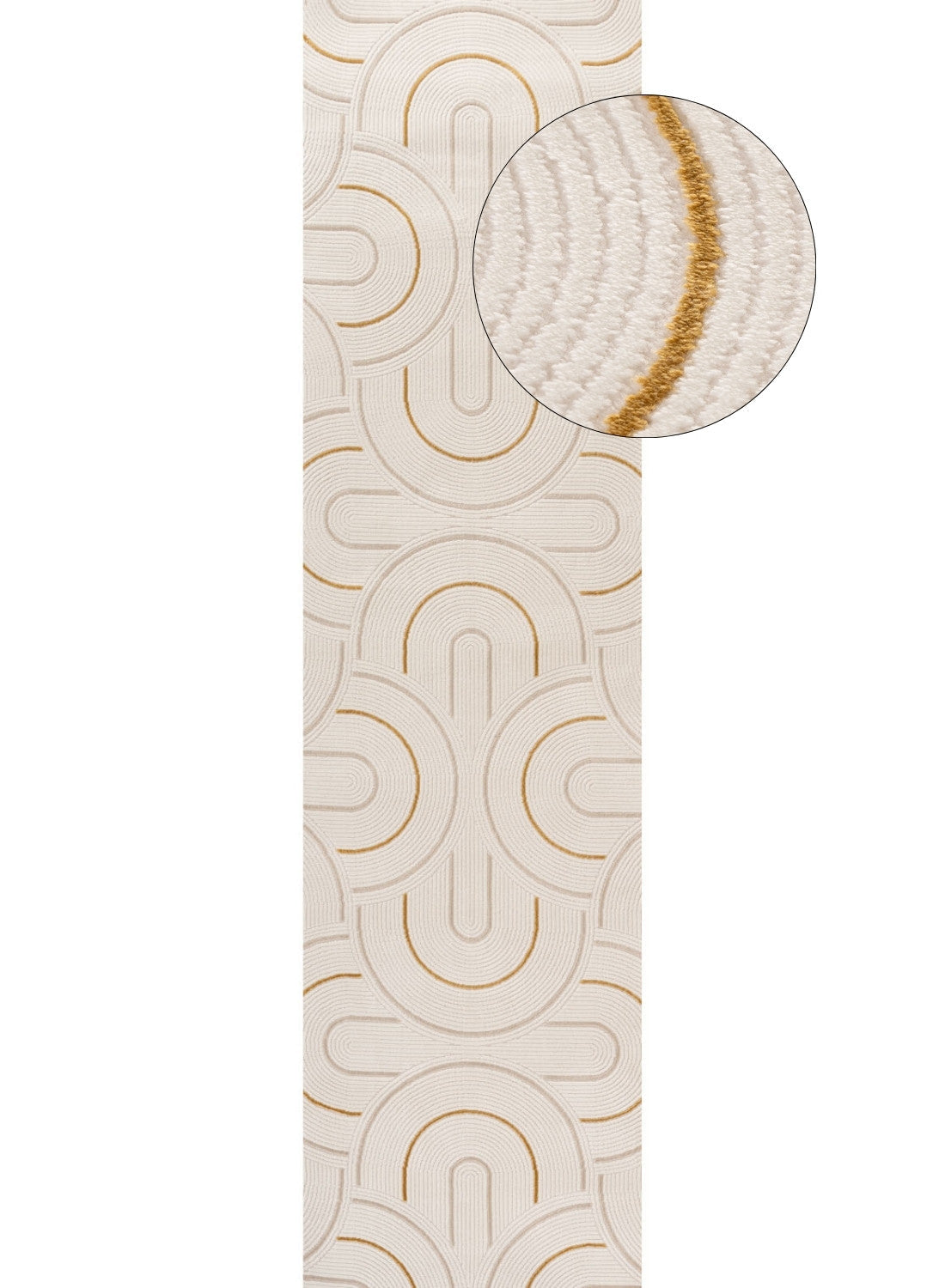 Carmel Cream-Gold Geometric Rug