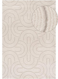 Carmel Cream-Grey Geometric Rug