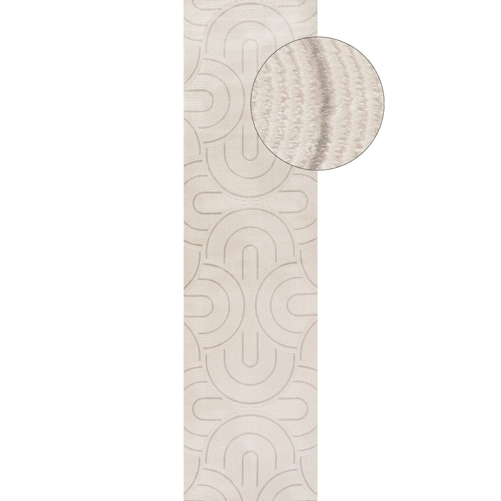 Carmel Cream-Grey Geometric Rug