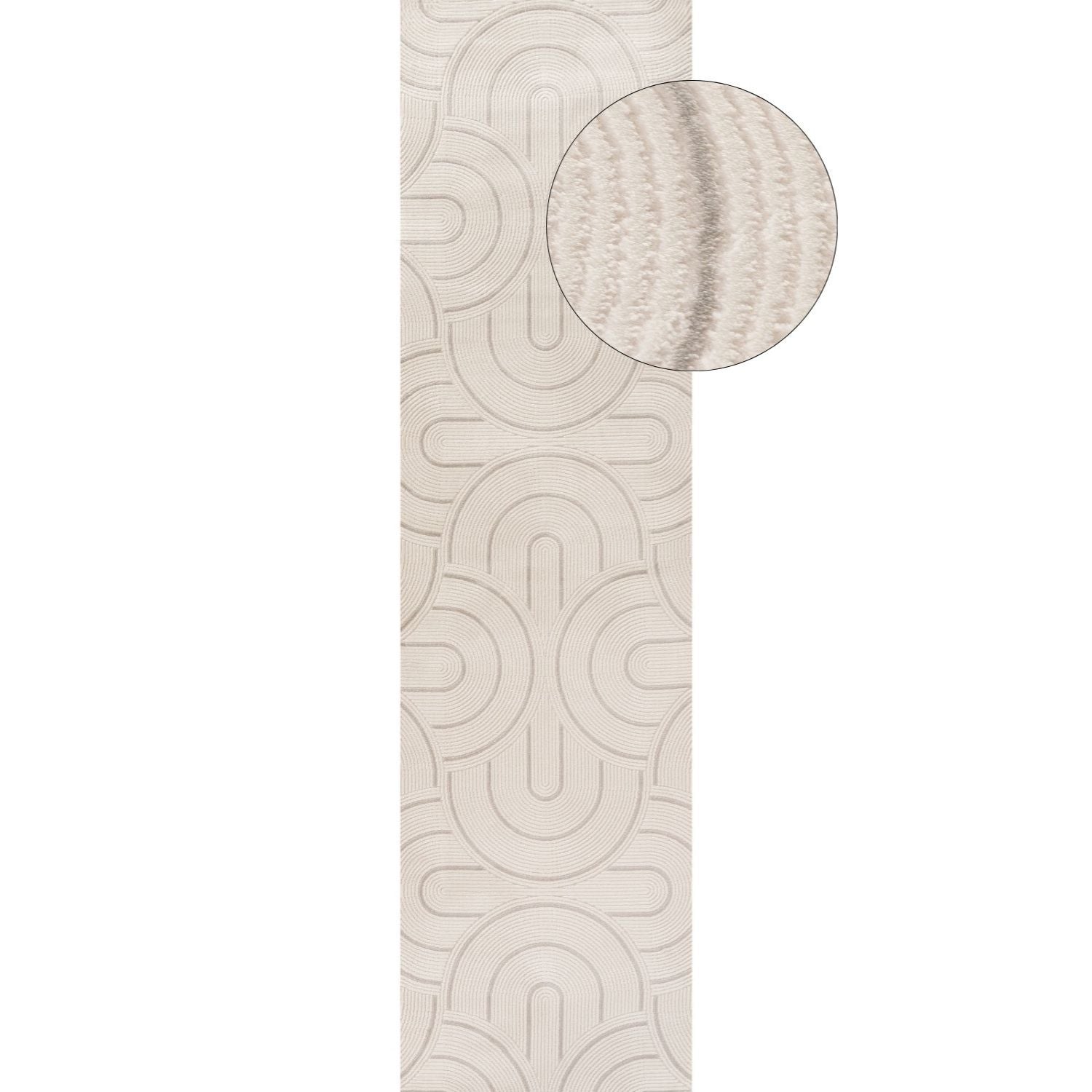 Carmel Cream-Grey Geometric Rug