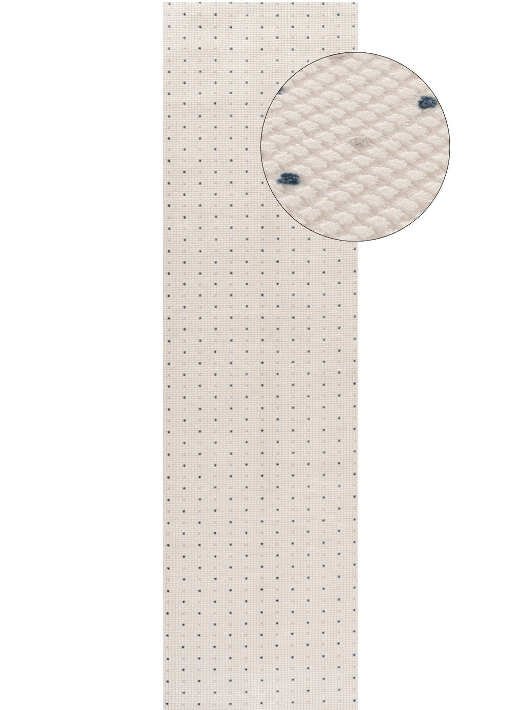 Carmel Cream-Blue Dots Rug