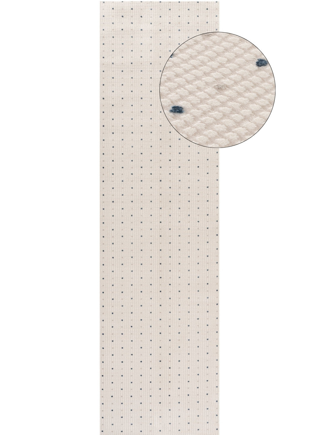 Carmel Cream-Blue Dots Rug