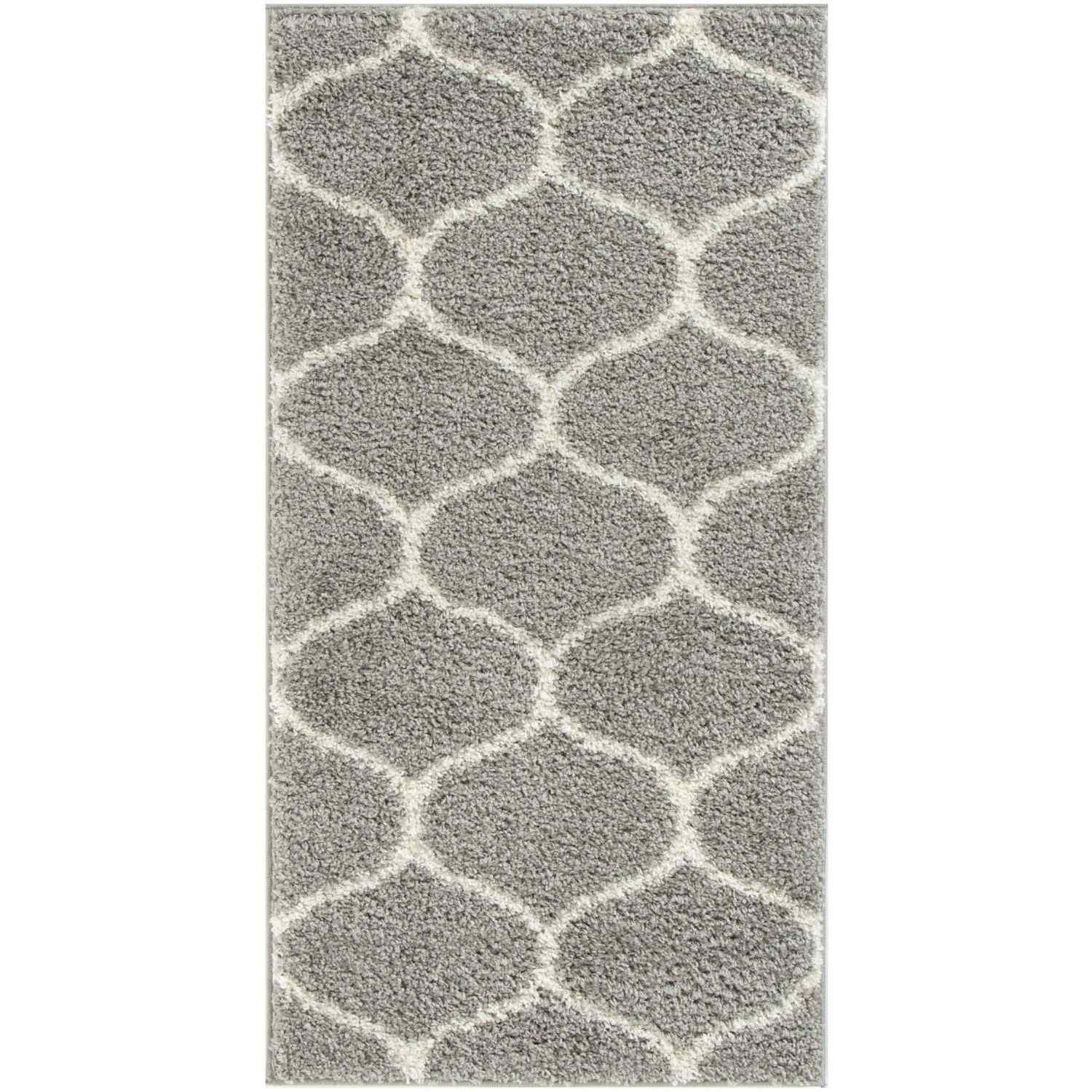 Moroccan Grey Shaggy Rug