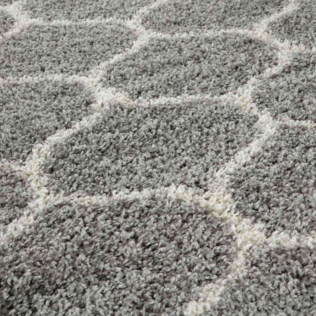 Moroccan Grey Shaggy Rug