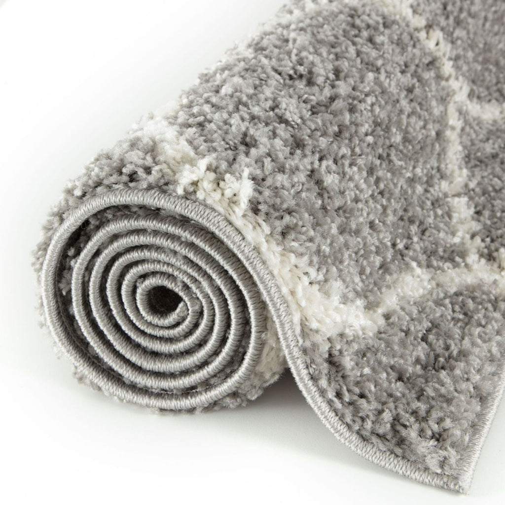 Moroccan Grey Shaggy Rug