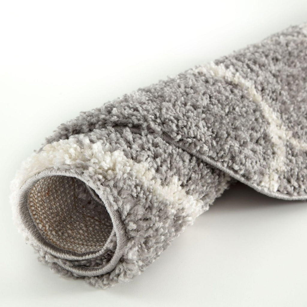 Moroccan Grey Shaggy Rug