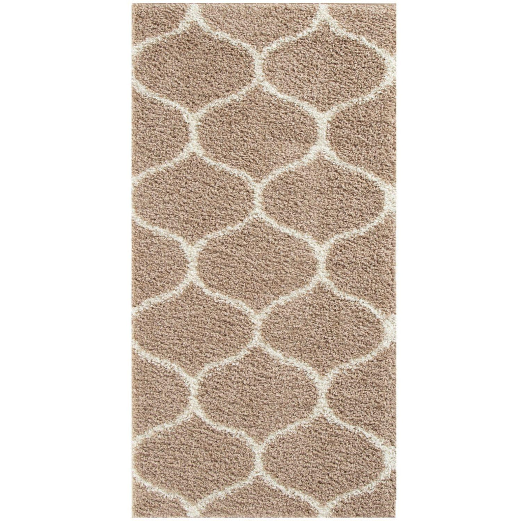 Moroccan Beige Shaggy Natural Rug