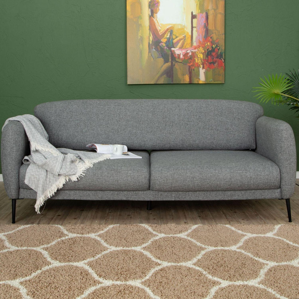 Moroccan Beige Shaggy Natural Rug