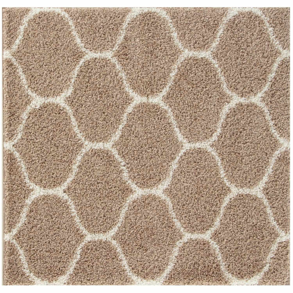 Moroccan Beige Shaggy Natural Rug