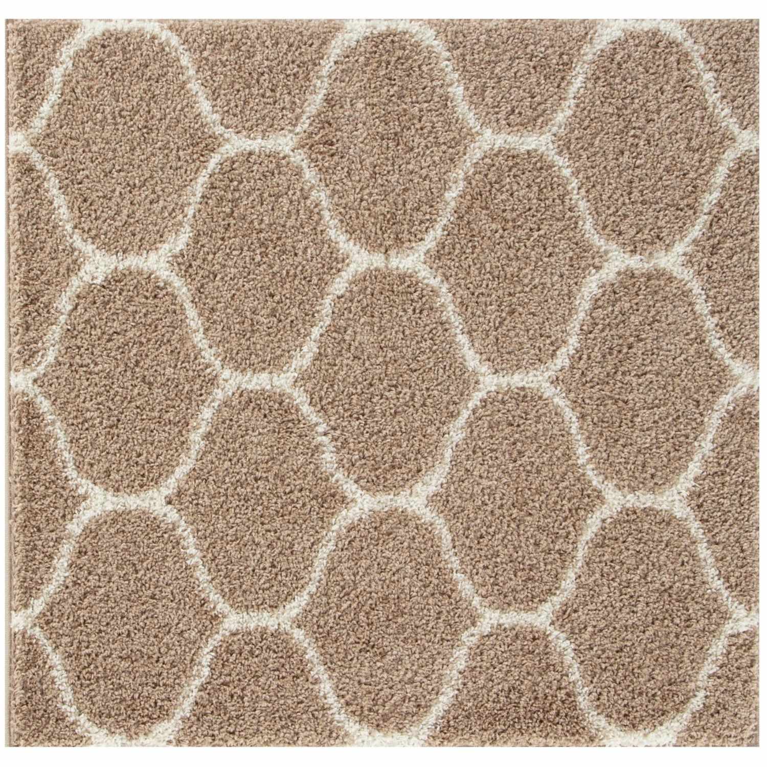 Moroccan Beige Shaggy Natural Rug