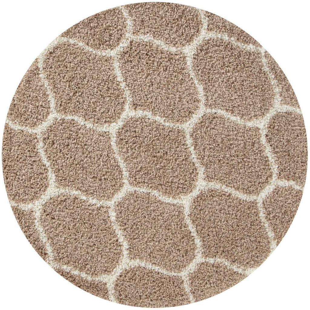 Moroccan Beige Shaggy Natural Rug