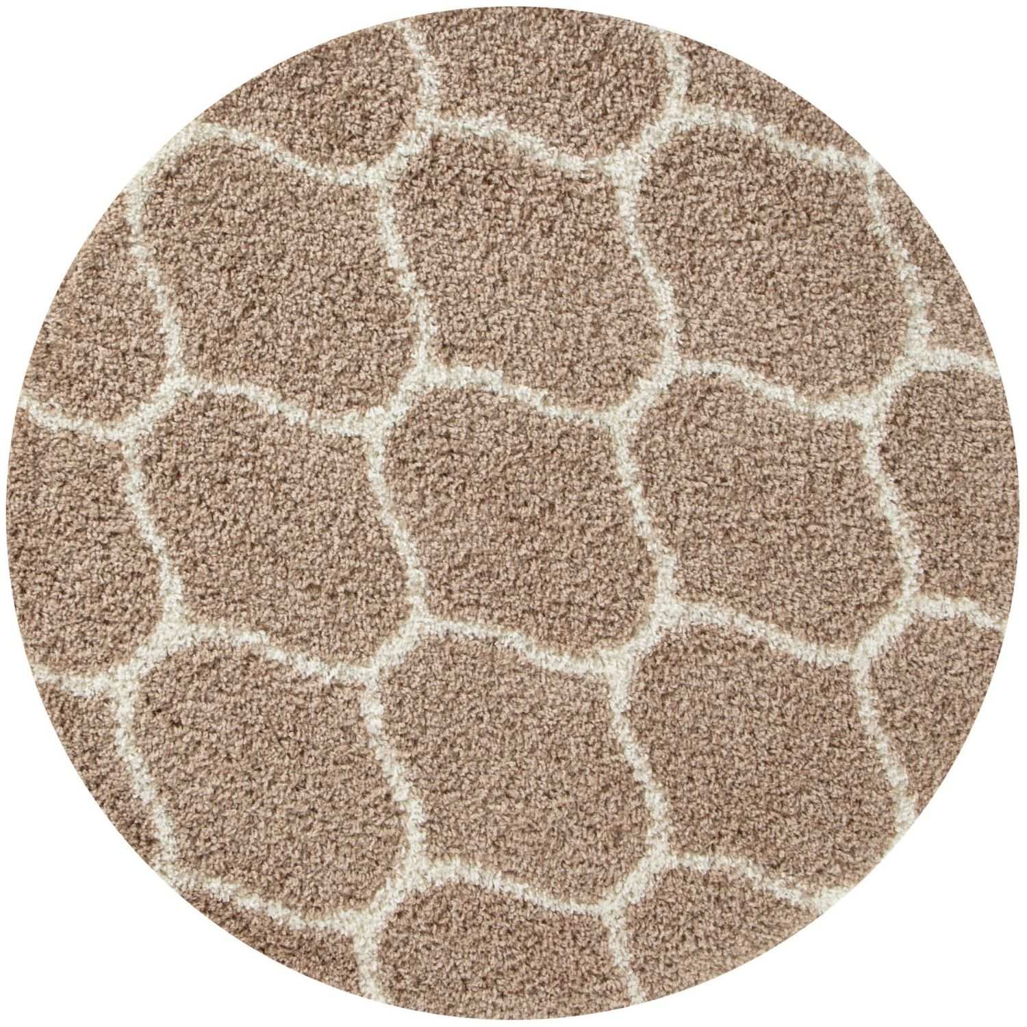 Moroccan Beige Shaggy Natural Rug