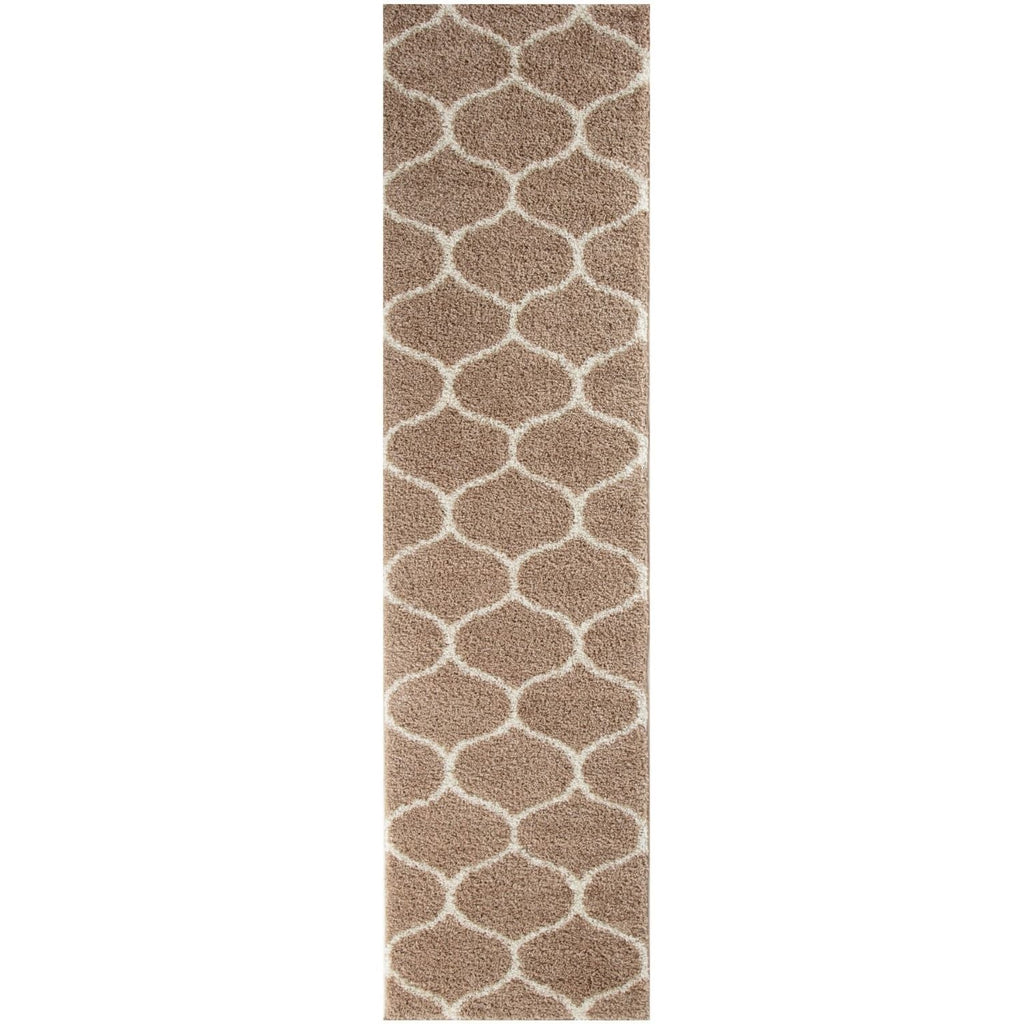 Moroccan Beige Shaggy Natural Rug