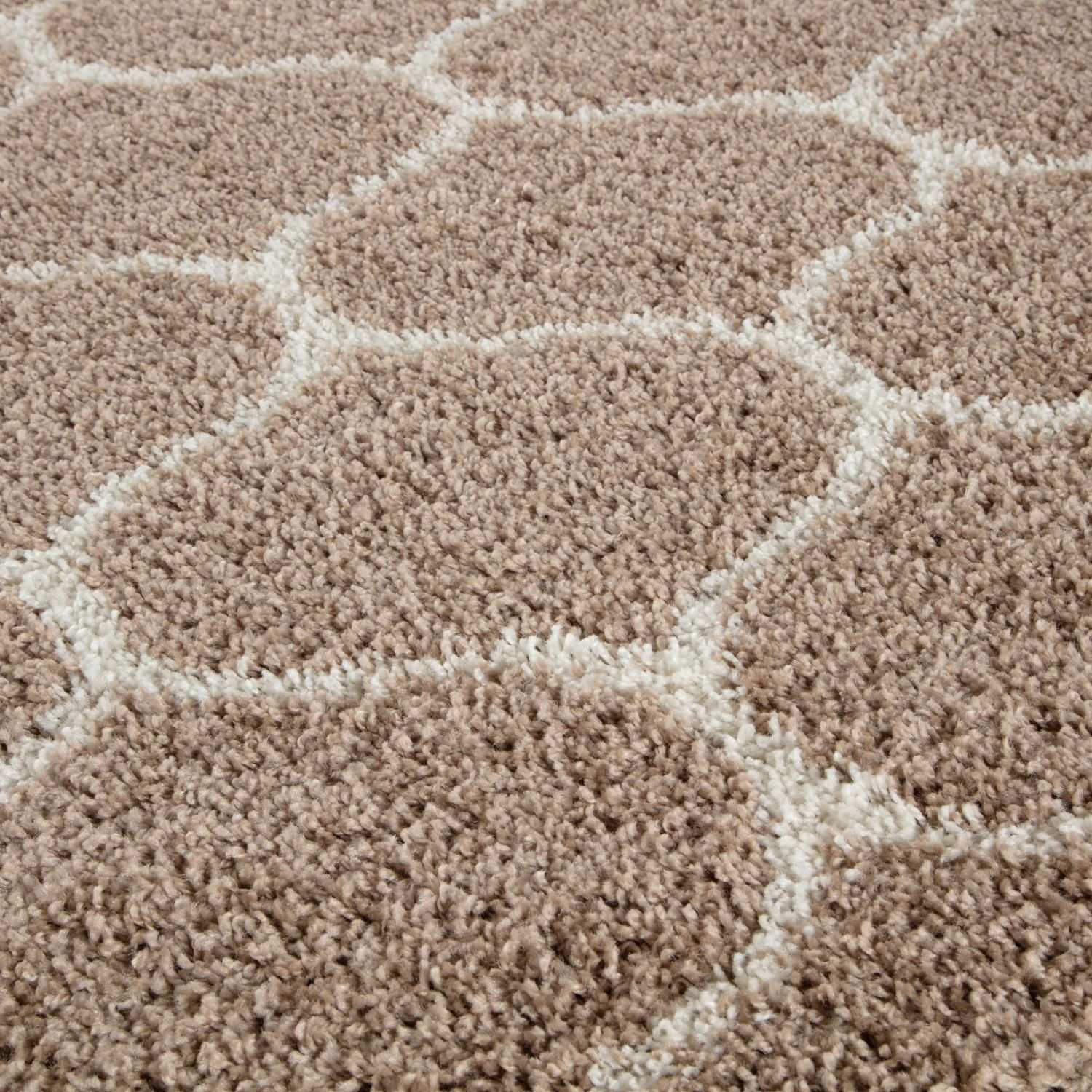 Moroccan Beige Shaggy Natural Rug