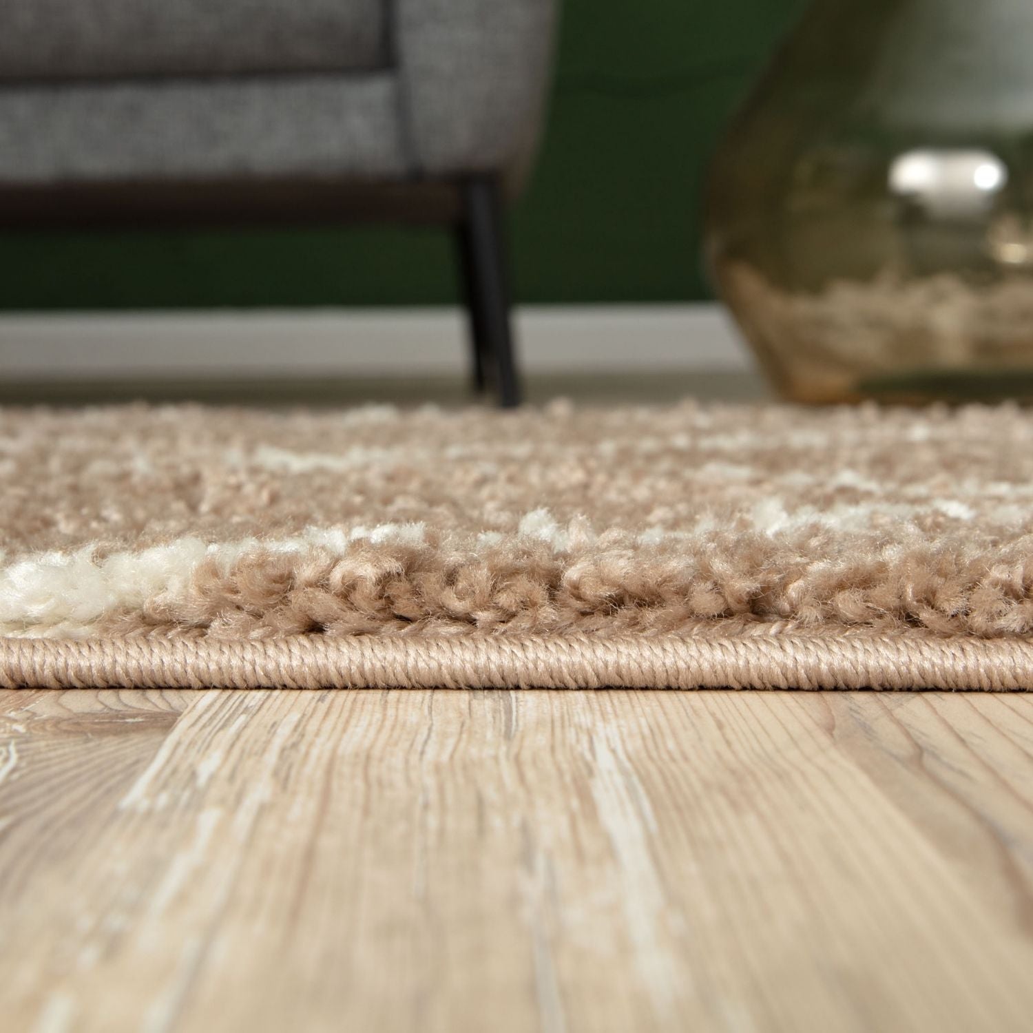 Moroccan Beige Shaggy Natural Rug