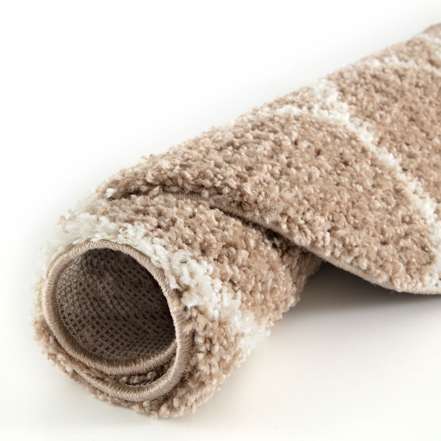 Moroccan Beige Shaggy Natural Rug