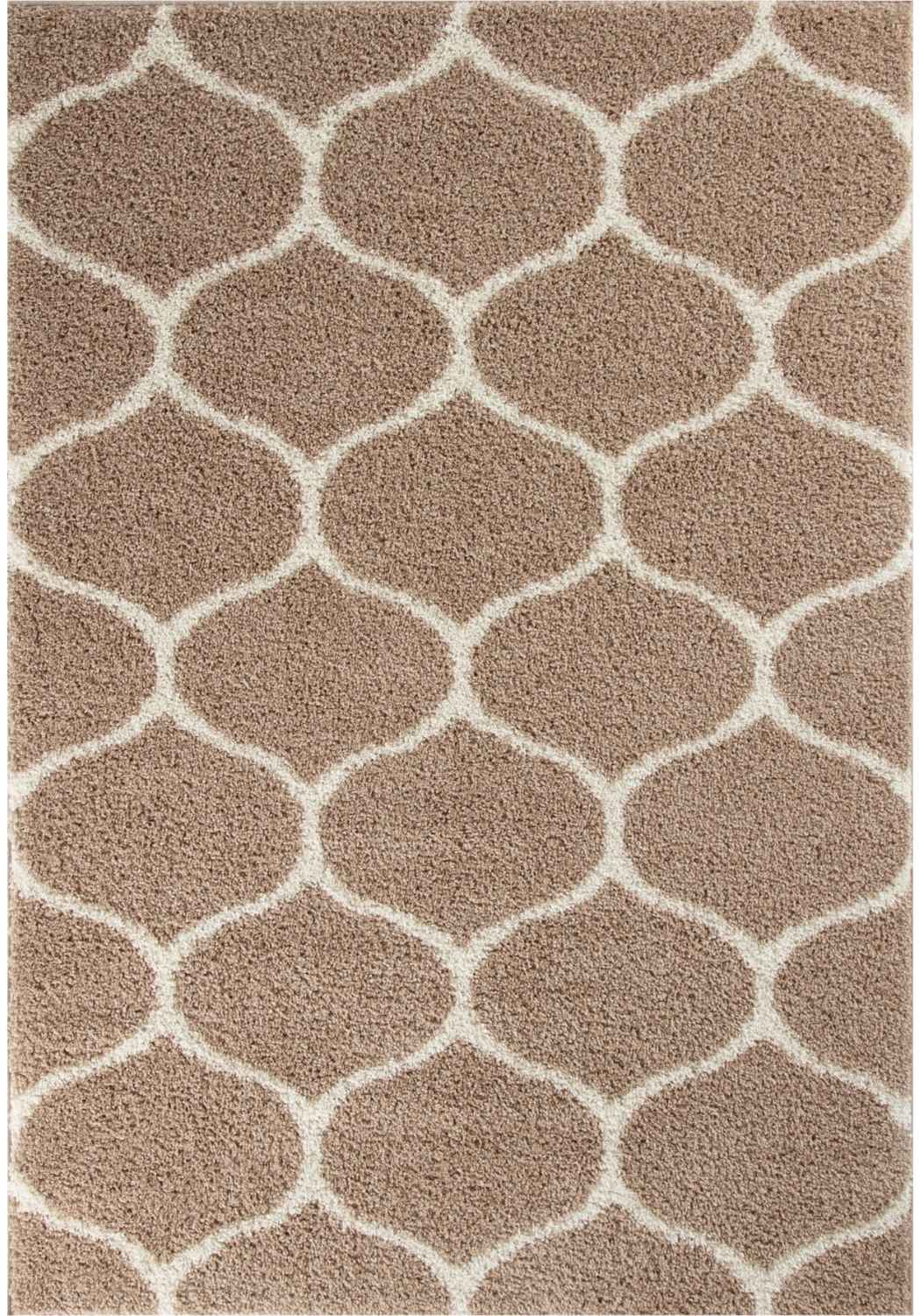 Moroccan Beige Shaggy Natural Rug