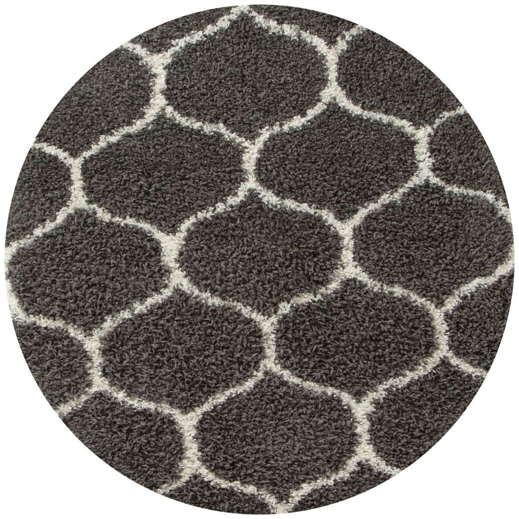 Moroccan Dark Grey Shaggy Rug