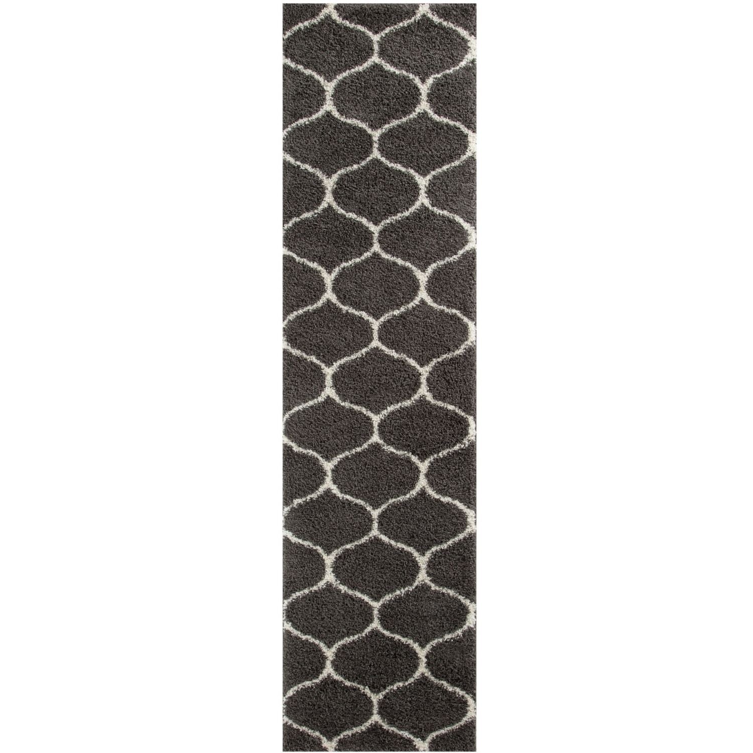Moroccan Dark Grey Shaggy Rug