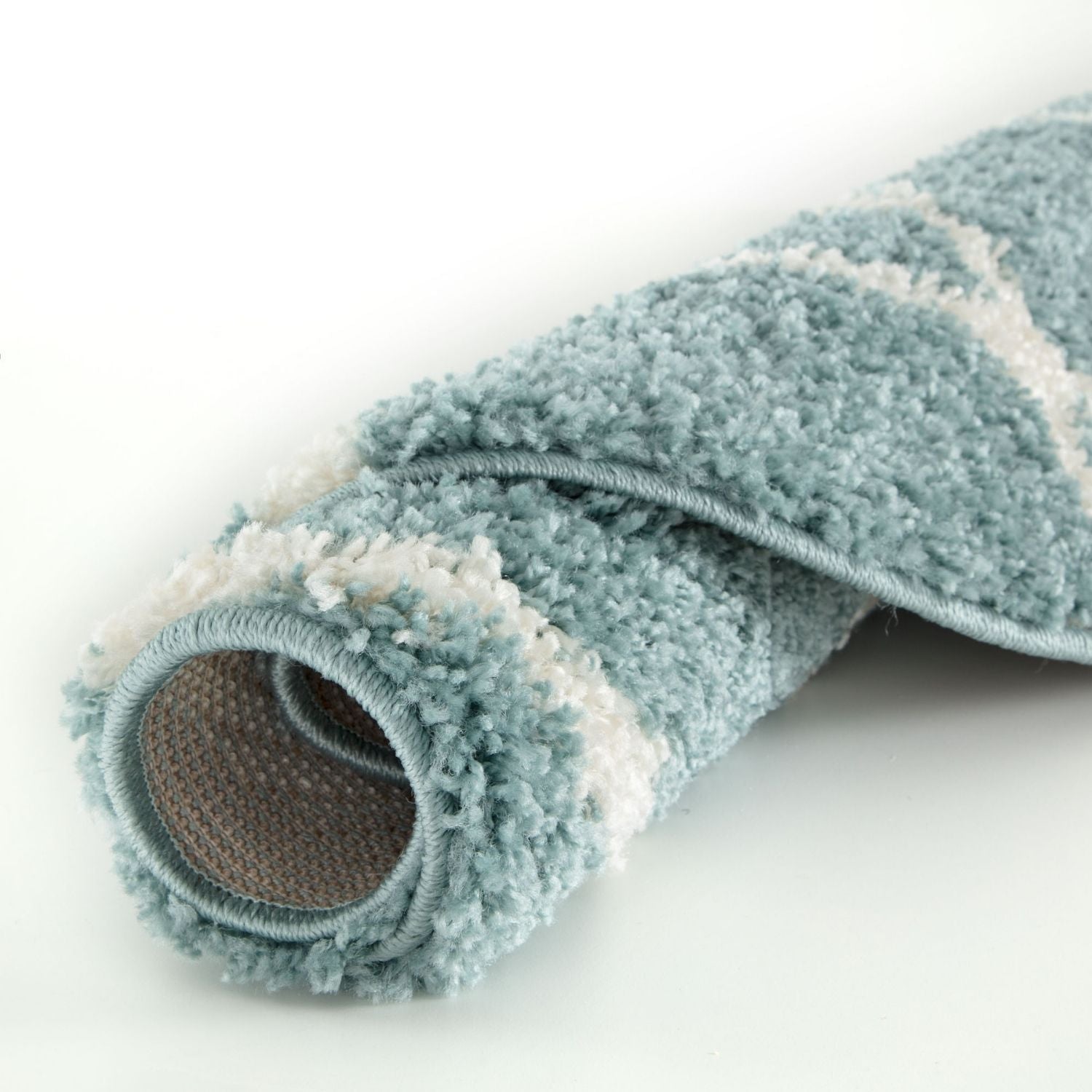 Moroccan Duck Egg Blue Shaggy Rug