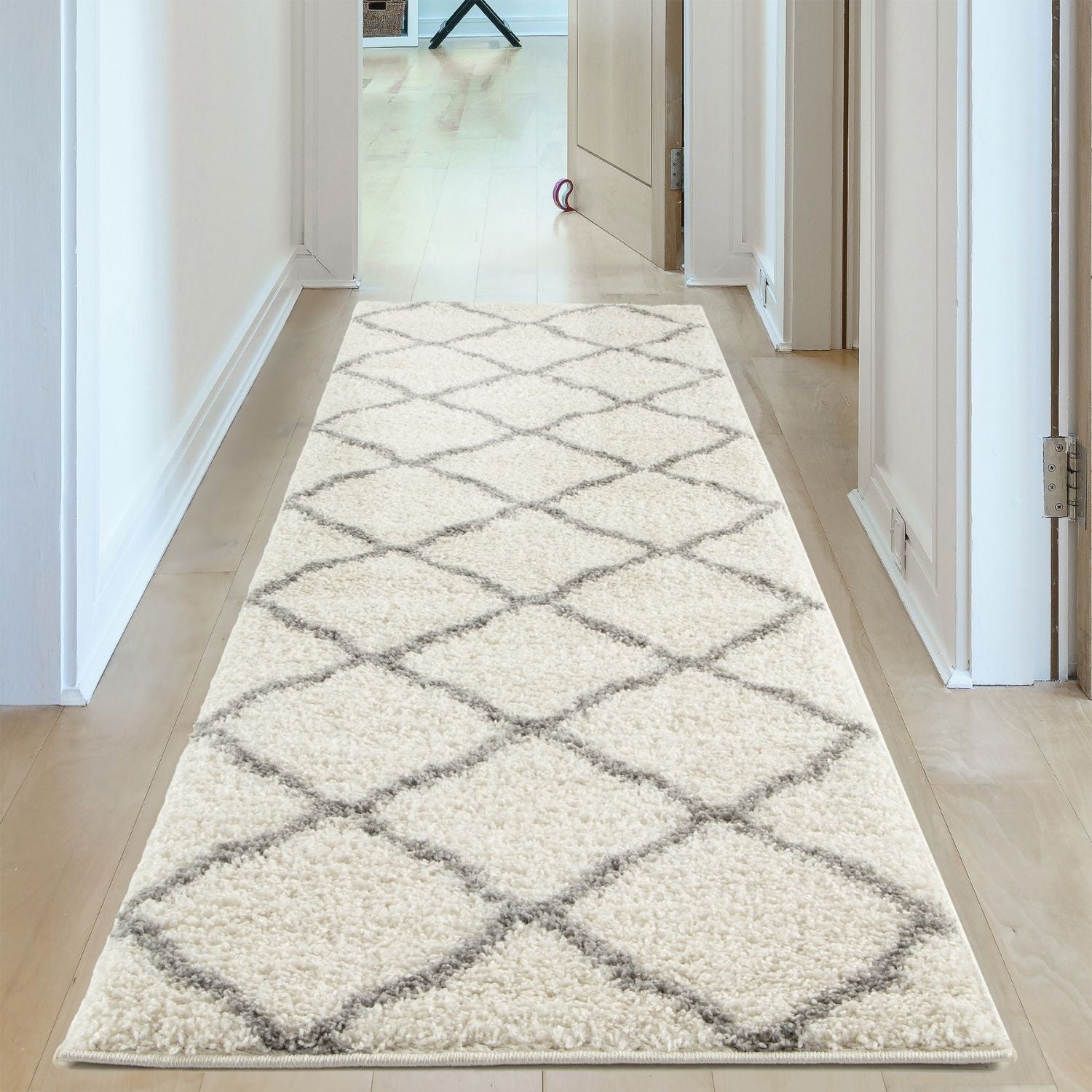 Moroccan Ivory Shaggy Rug
