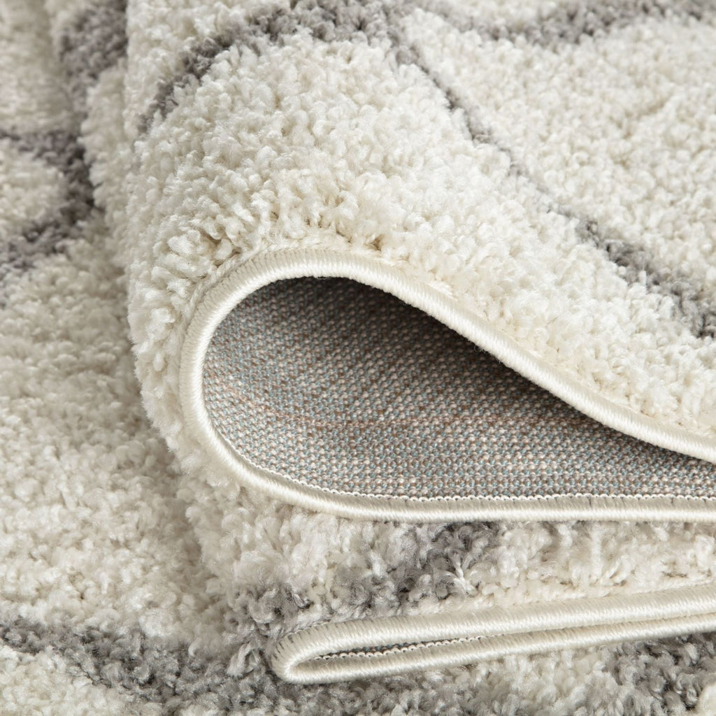Moroccan Ivory Shaggy Rug