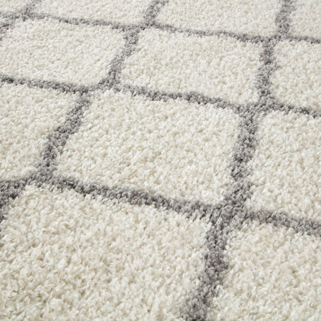 Moroccan Ivory Shaggy Rug