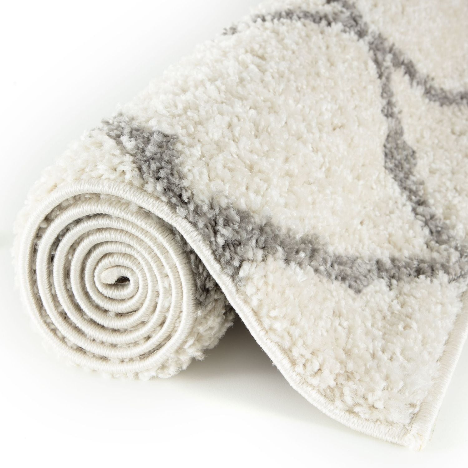 Moroccan Ivory Shaggy Rug