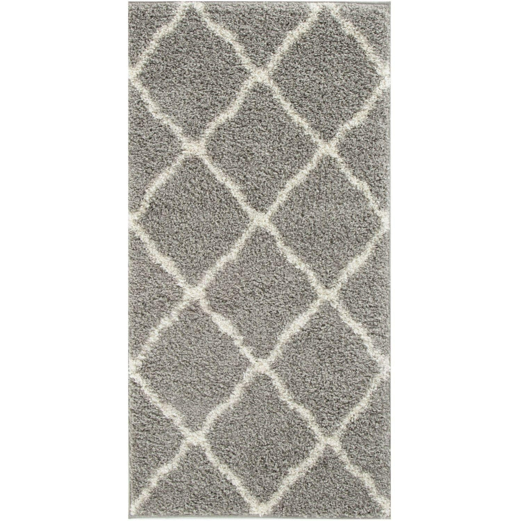 Moroccan Grey Shaggy Rug